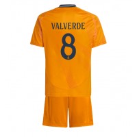 Real Madrid Federico Valverde #8 Udebanesæt Børn 2024-25 Kortærmet (+ Korte bukser)